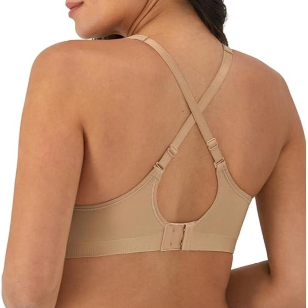 BALI Comfort Revolution Nude Full-Coverage Wirefree, Seamless Bra Size 34D, NWT - Picture 4 of 10